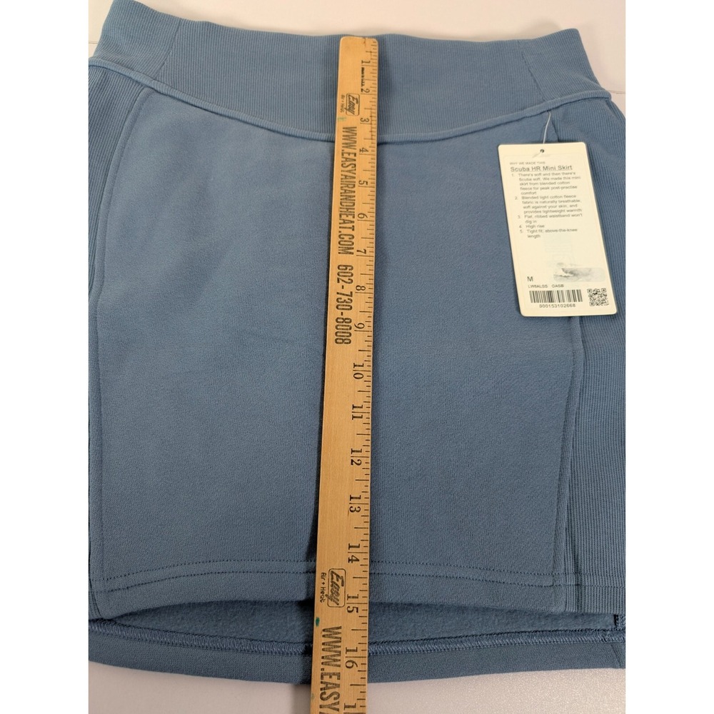 Lululemon Skirt Women Medium Blue Scuba High Rise Mini Stretch Above Knee Skirt - Picture 8 of 9
